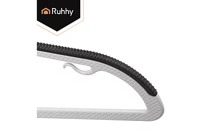 Protiskluzová šedá ramínka na oblečení 20 ks