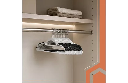 Protiskluzová šedá ramínka na oblečení 20 ks