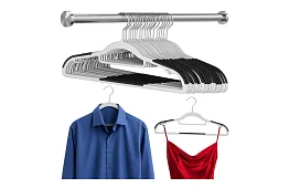 Protiskluzová šedá ramínka na oblečení 20 ks