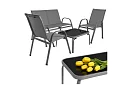 Zahradní nábytek pohovka, 2 křesla, stůl – šedý