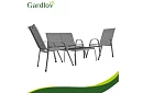 Zahradní nábytek pohovka, 2 křesla, stůl – šedý