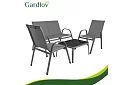 Zahradní nábytek pohovka, 2 křesla, stůl – šedý