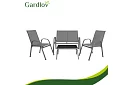 Zahradní nábytek pohovka, 2 křesla, stůl – šedý
