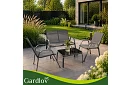 Zahradní nábytek pohovka, 2 křesla, stůl – šedý