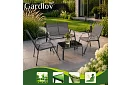 Zahradní nábytek pohovka, 2 křesla, stůl – šedý
