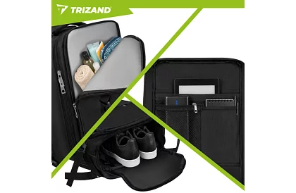 Cestovní příruční zavazadlo 40 × 20 × 25 cm – černý batoh s USB