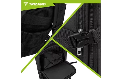 Cestovní příruční zavazadlo 40 × 20 × 25 cm – černý batoh s USB