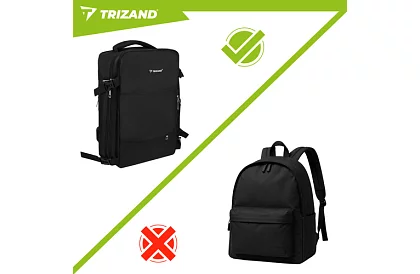 Cestovní příruční zavazadlo 40 × 20 × 25 cm – černý batoh s USB