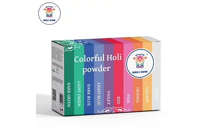 Sada barevných prášků Holi Powder 10×100 g