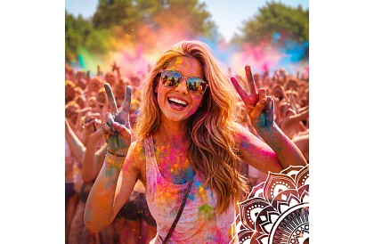 Sada barevných prášků Holi Powder 10×100 g