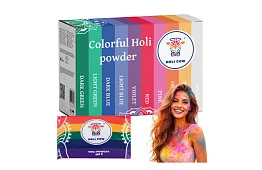 Sada barevných prášků Holi Powder 10×100 g
