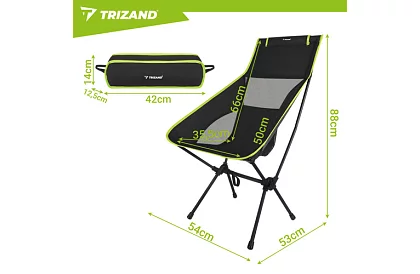 Rybářské skládací lehké křeslo 41 × 52 × 86 cm