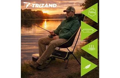 Rybářské skládací lehké křeslo 41 × 52 × 86 cm