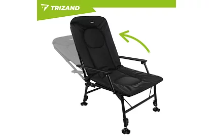 Rybářské skládací nastavitelné křeslo s područkami