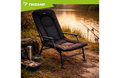 Rybářské skládací nastavitelné křeslo s područkami