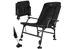 Rybářské skládací nastavitelné křeslo s područkami