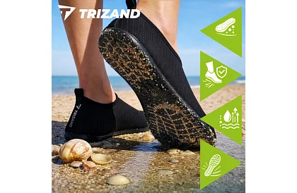 Boty do vody – protiskluzové, rychleschnoucí – černé, velikost 41