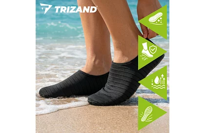 Boty do vody – protiskluzové, rychleschnoucí – černé, velikost 39