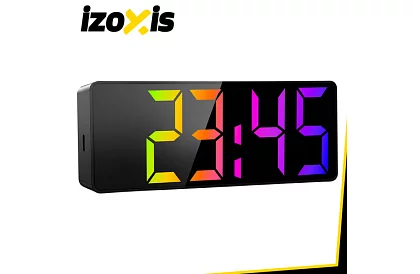 LED barevný budík – hodiny s displejem a teploměrem