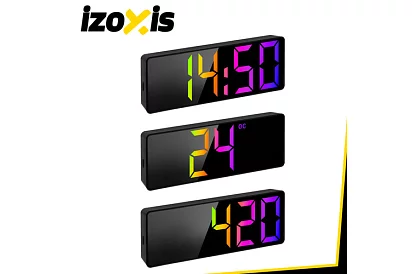 LED barevný budík – hodiny s displejem a teploměrem