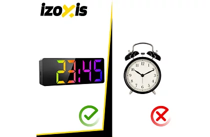 LED barevný budík – hodiny s displejem a teploměrem