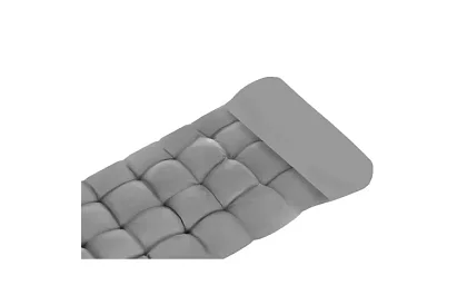 Prošívaný polštář na zahradní židle 173 × 50 × 5 cm – šedý