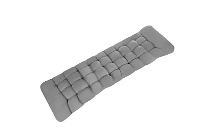 Prošívaný polštář na zahradní židle 173 × 50 × 5 cm – šedý