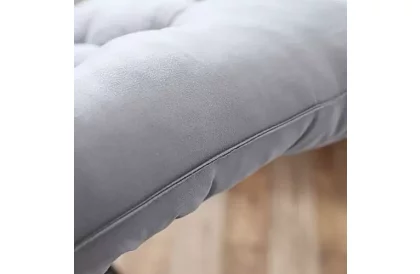 Prošívaný polštář na zahradní židle 173 × 50 × 5 cm – šedý