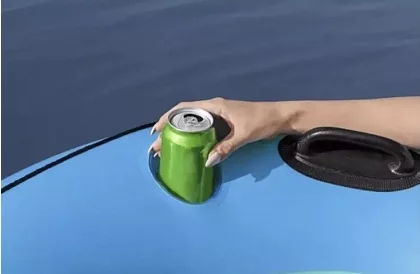 Nafukovací kruh s opěrkou a držákem na pití – B43108