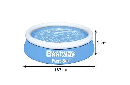 Expanzní bazén s nafukovacím límcem – 183 × 51 cm, B57392