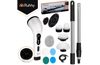 Elektrický čisticí rotační kartáč - Spin Scrubber + 9 hlavic