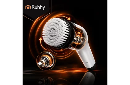 Elektrický čisticí rotační kartáč - Spin Scrubber + 9 hlavic