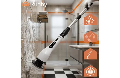 Elektrický čisticí rotační kartáč - Spin Scrubber + 9 hlavic