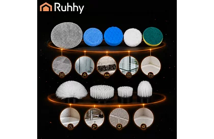 Elektrický čisticí rotační kartáč - Spin Scrubber + 9 hlavic