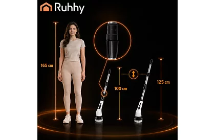 Elektrický čisticí rotační kartáč - Spin Scrubber + 9 hlavic