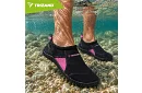 Boty do vody – protiskluzové 5 mm, rychleschnoucí – černo-růžové, velikost 39