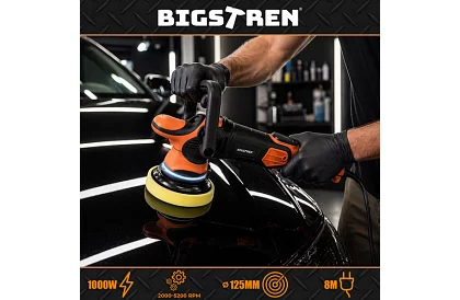 Orbitální leštička na auto 125 mm – 1000 W + příslušenství