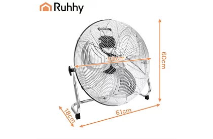 Ventilátor 50 cm, 130 W – kovový, 3 rychlosti