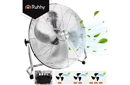 Ventilátor 50 cm, 130 W – kovový, 3 rychlosti