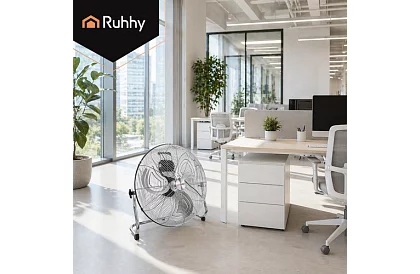 Ventilátor 50 cm, 130 W – kovový, 3 rychlosti