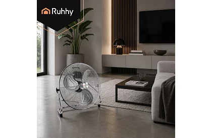Ventilátor 50 cm, 130 W – kovový, 3 rychlosti
