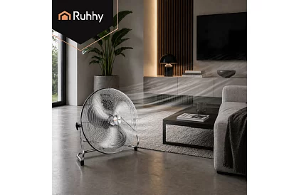Ventilátor 50 cm, 130 W – kovový, 3 rychlosti