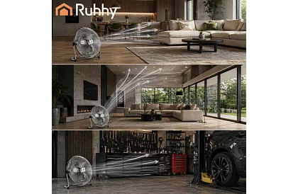 Ventilátor 50 cm, 130 W – kovový, 3 rychlosti