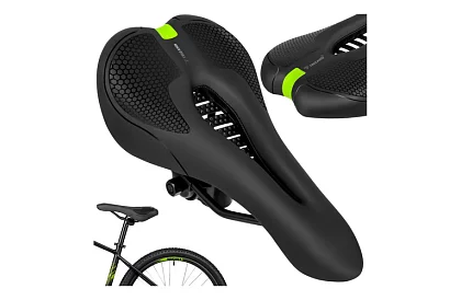 Cyklistické polstrované sedlo na kolo 28 × 14 cm – černé