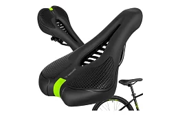 Cyklistické polstrované sedlo na kolo 28 × 14 cm – černé