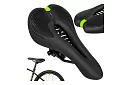 Cyklistické polstrované sedlo na kolo 28 × 14 cm – černé