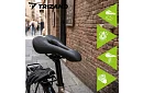 Cyklistické polstrované sedlo na kolo 28 × 14 cm – černé