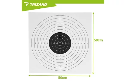Střelecký terč 50 × 50 cm – 100 kusů v balení