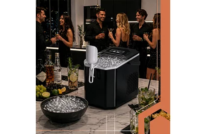 Výrobník ledových kostek 1,2 l – 12 kg / 24 h – černý