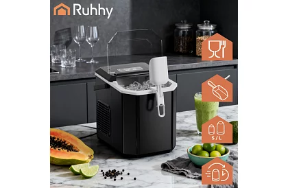 Výrobník ledových kostek 1,2 l – 12 kg / 24 h – černý
